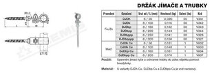 Držák jímače a trubky DJDpppp (FeZn) vrut 8/300 TREMIS V338