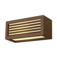 BOX-L venkovní nástěnné svítidlo TC-(D,H,T,Q)SE IP44 hranaté rezavé max. 18 W