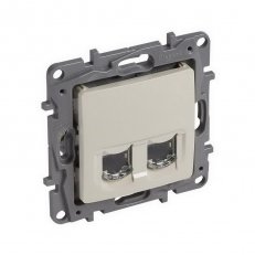 NILOÉ DATOVÁ ZÁSUVKA DVOJITÁ 2XRJ45 CAT.6 STP BÉŽOVÁ LEGRAND 664876