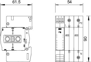 OBO 5095840 Spodní díl V20 a V25 V20-C U-1+NPE+FS