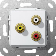 Cinch audio, Composite vložka čistě bílá GIRA 563703