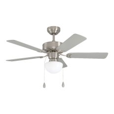 Stropní ventilátor CADIZ AC E27 d1070 SI/dub 40W IP20 EGLO 35074