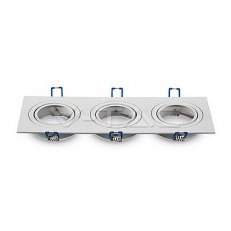 3 x GU10 Housing Square White,  VT-784