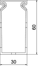 OBO VDK 6030 sgr Propojovací kanál METRA 60x30x2000 kamenná šeď