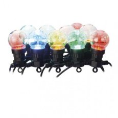 LED světelný řetěz 10x párty žárovky, 5 m, venkovní i vnitřní, multicolor