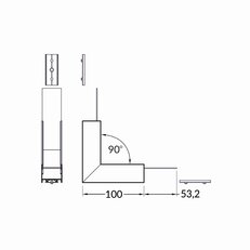 Spojka rohová vnitřní 90° pro profily FKU78-02, set, bílá FK TECHNICS 4739618