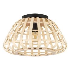 Stropní svítidlo MONTEZUELO 1xE27 bambus/černá 40W IP20 EGLO 390149