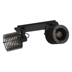 Bodové svítidlo SEGOVIA E27 černá/černé dřevo 2X40W IP20 EGLO 900741