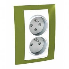Schneider MGU63.065.866 Zásuvka dvojnásobná 16A/230V 2x2P+PE, Pistacio/polar