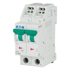 PLI-C6/2 Jistič PLI (bezšroubové svorky nahoře) char C 2-pólový 10kA 6A 101296