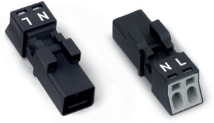 Zástrčka 2pól. Kód. A černá WAGO 890-212