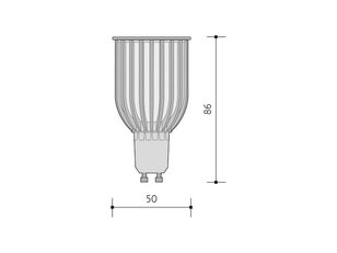 COB LED světelný zdroj 230V 7W GU10, teplá bílá PANLUX PN65108003
