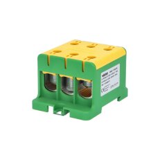 Svorka univerzální UK 95/3 PE 245A 1P AL/CU krytá zel.-žl. na DIN/panel 1006627