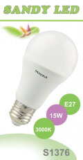 Sandy S1376 SANDY LED E27 A60 15W SMD 3000K