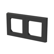 Dvojrámeček ABB LEVIT M (3901H-A05020 63) onyx/kouřová černá BLISTR