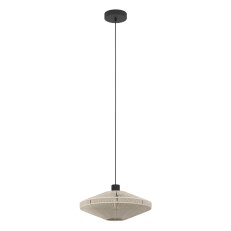 Závěsné svítidlo MIDSUMER E27 černá/textil krémová 1X40W IP20 EGLO 43999