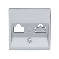 Kryt datové zásuvky 1x RJ45, stříbrný SCHRACK EV124003--