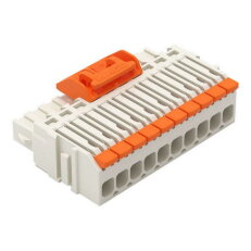1vodičová pružinová svorkovnice, Páčka, Push-in CAGE CLAMP, Světle šedá