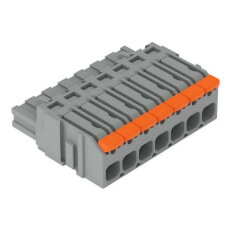 1vodičová pružinová svorkovnice, Páčka, Push-in CAGE CLAMP, Šedá