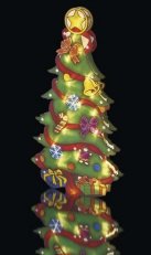 LED vánoční stromek do okna, 3xAA, teplá bílá, časovač