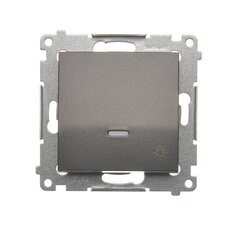 Ovladač zapínací SVĚTLO, s orientačním LED, 1/0 So,16AX, 250V antracit mat
