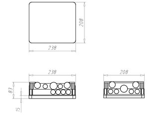 Krabice s minerálním víčkem 238x208x83 mm, pod omítku KAISER 1097-28