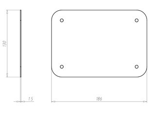 Víko vodotěsné s neopren těsněním 186x130x1,5 mm, do betonu KAISER 9911.03