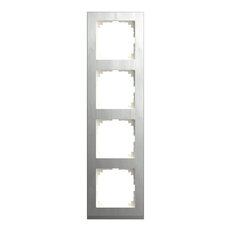 Rámeček Merten M-Pure Decor, čtyřnásobný, Stainless steel SCHNEIDER MEG4040-3646