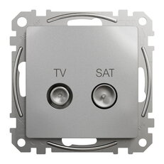 TV SAT zásuvka, Sedna D/E, průběžná 10dB, Aluminium SCHNEIDER SDD113478S