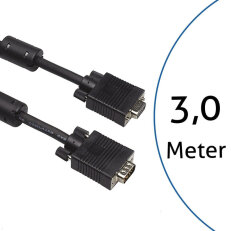 Bachman 940.047 Prodlužovací kabel 3,0m VGA 15HD/VGA 15HD, černý