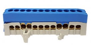 CS-N12 Rozbočovací můstek počet svorek 12, průřez 16 mm2, barva modrá OEZ:35902