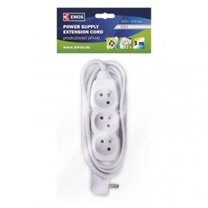 Prodlužovací kabel 3 m 3 zásuvky bílý PVC 1mm2 EMOS P0313