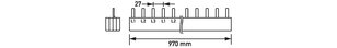 Propojovací lišta  B S039-4-16/080 D0 4P, 0.97 m, 4 x 16mm2 DOEPKE 09980093