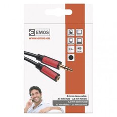 JACK kabel 3,5mm stereo, vidlice - 3,5mm zásuvka 2,5m EMOS SM5102