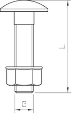 3175608 FRSB M8x35 A2 Šroub s půlkulatou