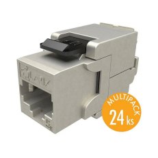 Keystone CAT5E STP RJ45 černý samořezný (balení 24 kusů) SOLARIX 25286712