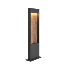 FLATT POLE 65 venkovní LED stojací svítidlo 3000K IP65 antracit/hnědá