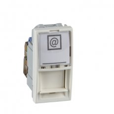 Unica Zásuvka datová 1xRJ45 S-One kat.5e STP 1modul Marfil SCHNEIDER MGU3.412.25