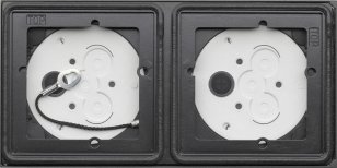 Pouzdro na omítku 2x System 106 antracit GIRA 5502910