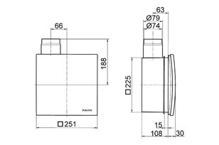 Maico 0084.0101 ER 60 VZ ventilátor pro jednopotrubní systém - zapuštěný