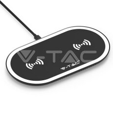 10W Wireless Charging Pad Black + White , VT-1213 V-TAC SKU7739