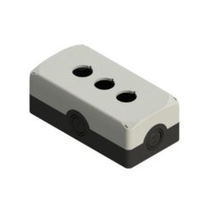 instalační krabice, 3 otvory 22 mm, černá základna, šedý kryt PIZZATO ES33000
