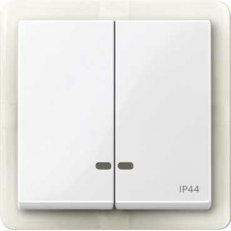 Merten Kryt spínače dvojitý s průzory IP44 Active SCHNEIDER MTN3424-0325