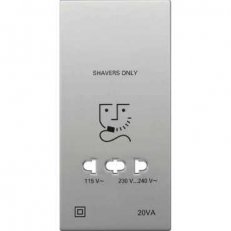 Schneider MTN213446 Kryt zásuvky pro holicí strojek, S-Design, stainless steel