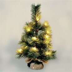 Vánoční stromek 45cm, 15LED, 3x AA, IP44 časovač SOLIGHT 1V238