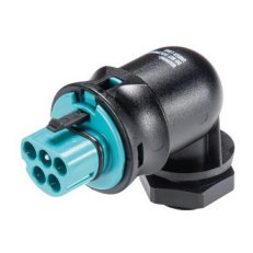 vidlice vestavná gesis RST, 5-pól, M20, šroubové svorky, úhlová 90°, tyrkysová