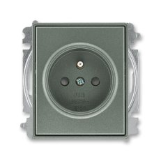 ABB TIME Zásuvka s clonkami bezšroubové svorky antracitová 5519E-A02357 34