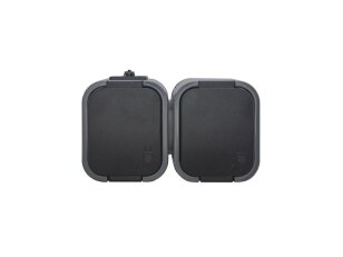 NT-6B2 zásuvka dvojnásobná 2x2p+Z 16A/250V s víčkem IP44  šedá-černá