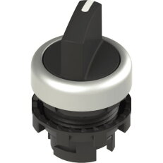 Přepínač krátká páka, d22mm, 2, černá, plast, chrom, IP67 PIZZATO E21SE12ACQ19AB