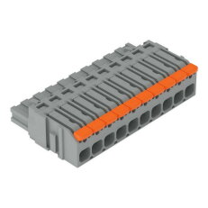 1vodičová pružinová svorkovnice, Páčka, Push-in CAGE CLAMP, Šedá